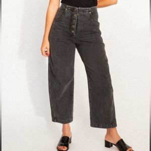 Rachel coney Elkin Pant. Washed black denim size 4